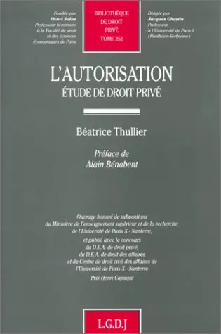 L'autorisation : étude de droit privé