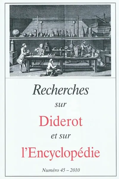 Recherches sur Diderot et sur l'Encyclopédie, n° 45