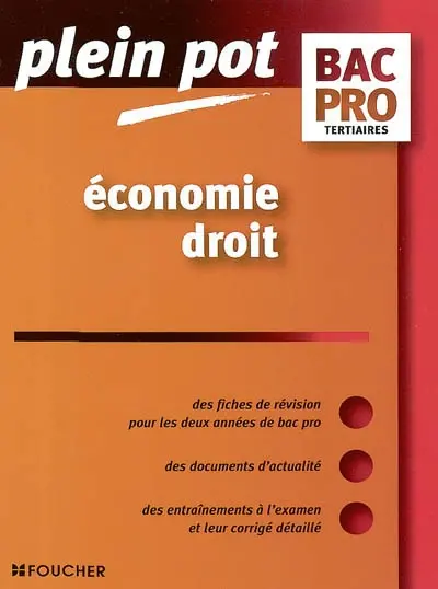 Economie, droit Bac Pro tertiaires