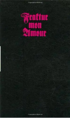 Fraktur Mon Amour + CD ROM