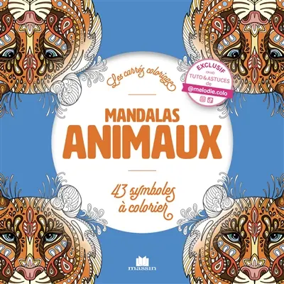 Mandalas animaux : 43 symboles à colorier
