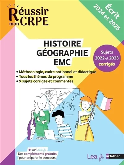 Histoire géographie EMC : sujets 2022 et 2023 corrigés : écrit 2024 et 2025