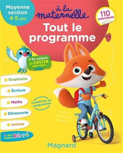 A la maternelle, moyenne section, 4-5 ans : tout le programme