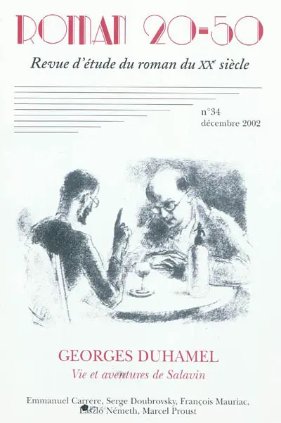 Roman 20-50, n° 34. Georges Duhamel : Vie et aventures de Salavin