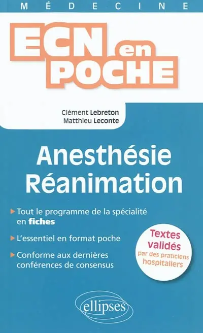 Anesthésie, réanimation