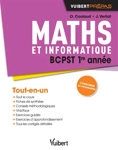 Maths et informatique BCPST 1re année : tout-en-un