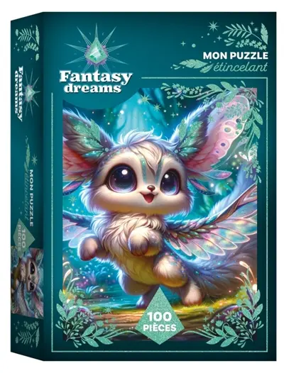 Fantasy dreams : mon puzzle étincelant : 100 pièces