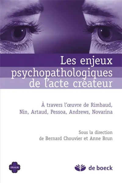 Les enjeux psychopathologiques de l'acte créateur : à travers l'oeuvre de Rimbaud, Nin, Artaud, Pessoa, Andrews, Novarina