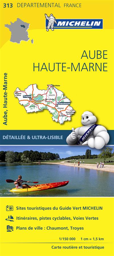 CARTE DEPARTEMENTALE AUBE, HAUTE-MARNE