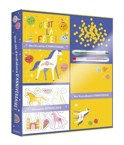 Mon set d'invitations d'anniversaire !