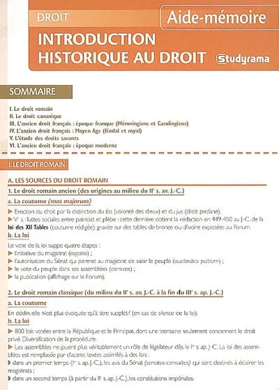 Introduction historique au droit