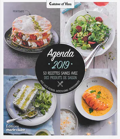 Agenda 2019 : 53 recettes saines avec des produits de saison