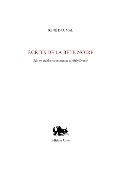Ecrits de La bête noire