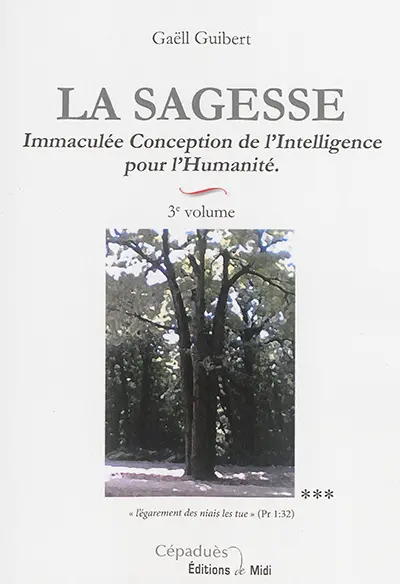 La sagesse. Vol. 3. Immaculée conception de l'intelligence pour l'humanité