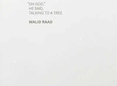 Oh God, he said, talking to a tree