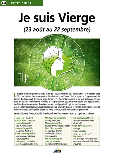 Je suis Vierge (23 août au 22 septembre)