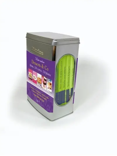 Boîte cadeau desserts & co : 5 livres, 250 recettes, 250 photos