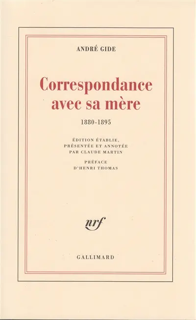 Correspondance avec sa mère : 1880-1895