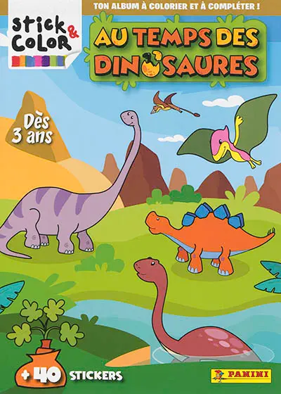 Au temps des dinosaures : ton album à colorier et à compléter !