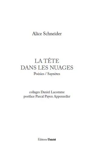 La tête dans les nuages : poésies, saynètes