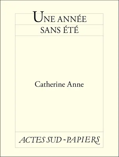 Une année sans été