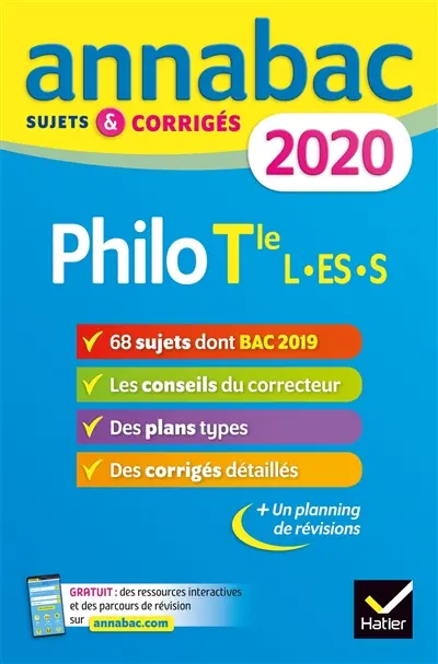 Philo terminale L, ES, S : 2020