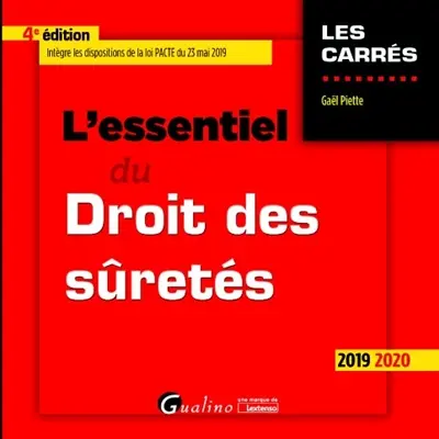 L'essentiel du droit des sûretés : 2019-2020