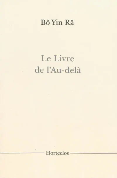 Le livre de l'au-delà