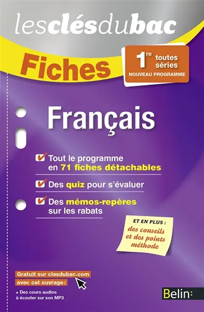 Français 1re, toutes séries : nouveau programme