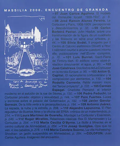 Massilia : annuaire d'études corbuséennes, n° 2008. Encuentro de Granada
