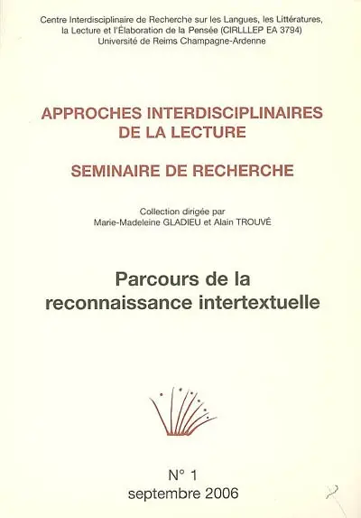 Parcours de la reconnaissance intertextuelle : séminaire de recherche