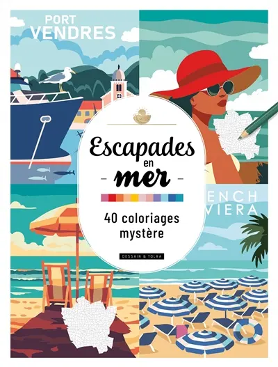 Escapades en mer : 40 coloriages mystère