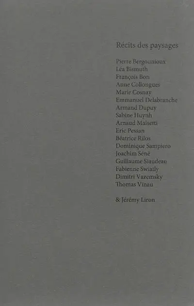 Récits des paysages