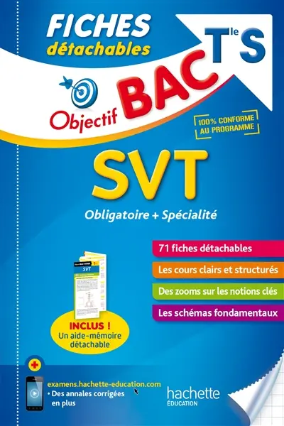 SVT terminale S : obligatoire + spécialité : 71 fiches détachables