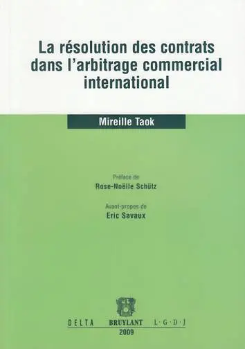 La résolution des contrats dans l'arbitrage commercial international