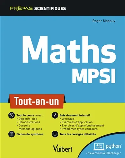 Maths MPSI : tout-en-un