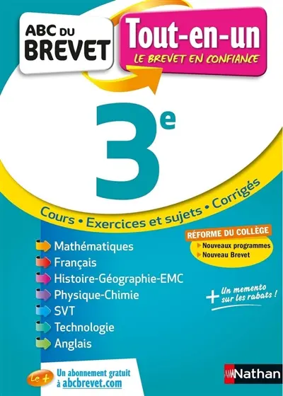 Tout-en-un 3e : nouveau brevet