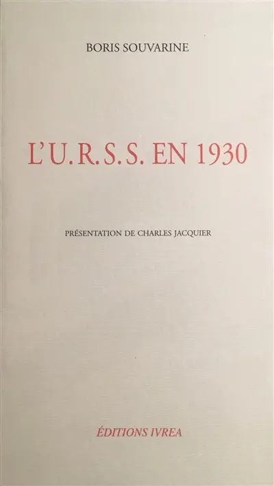 L'URSS en 1930