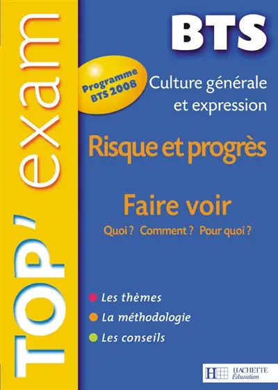 Culture générale et expression BTS : risque et progrès, faire voir : quoi ? Comment ? Pourquoi ?