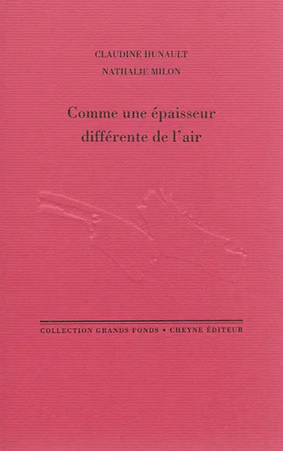 Comme une épaisseur différente de l'air