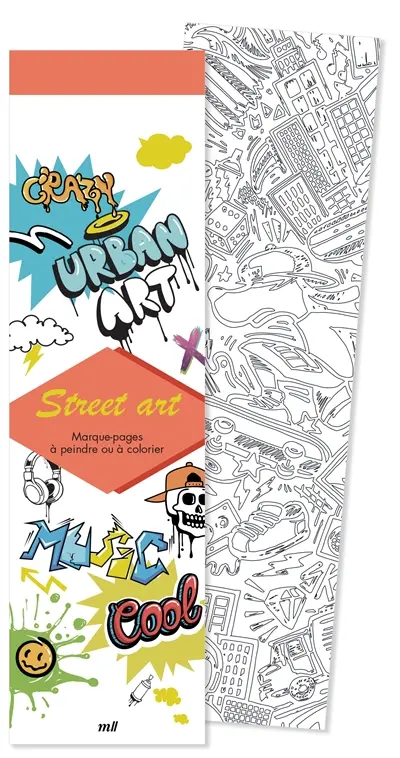 Street art : marque-pages à peindre ou à colorier