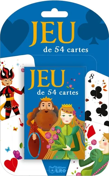 Jeu de 54 cartes : bleu
