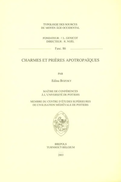 Charmes et prières apotropaïques