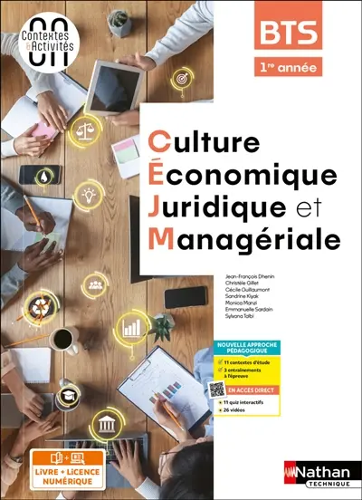 Culture économique, juridique et managériale BTS 1re année : livre + licence élève