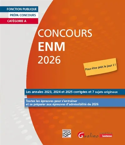 ENM, concours 2026 : catégorie A
