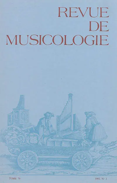 Revue de musicologie, n° 2 (1993)