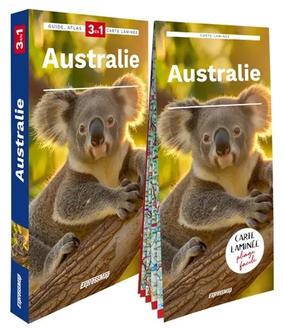 Australie : 3 en 1 : guide, atlas, carte laminée