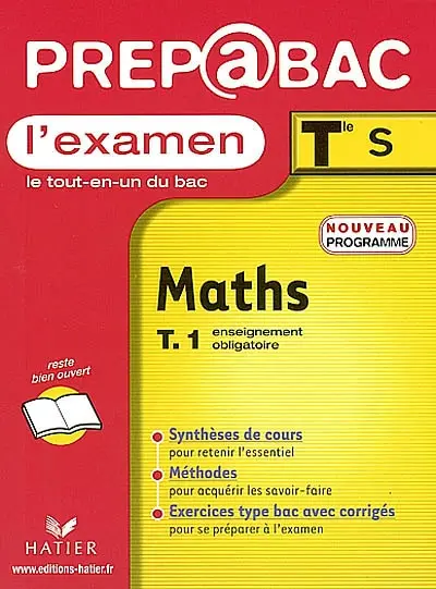 Maths, terminales S. Vol. 1. Enseignement obligatoire : examen