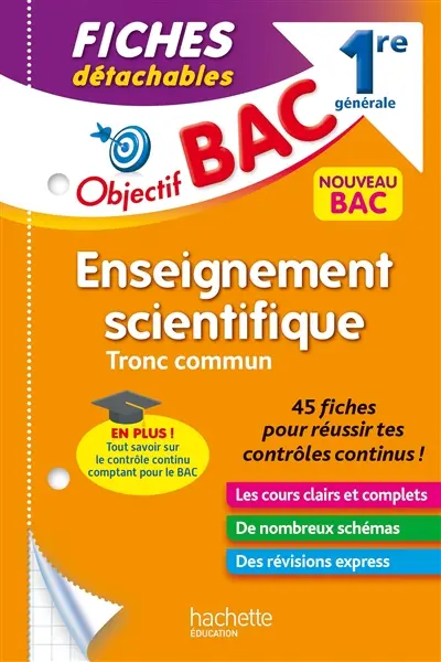 Enseignement scientifique 1re générale : fiches détachables