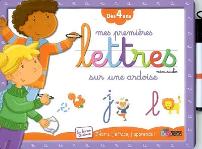 Mes premières lettres minuscules sur une ardoise